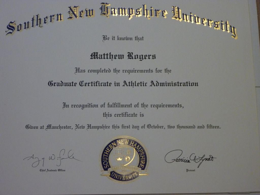 Graduate Certificate in Athletic Administration