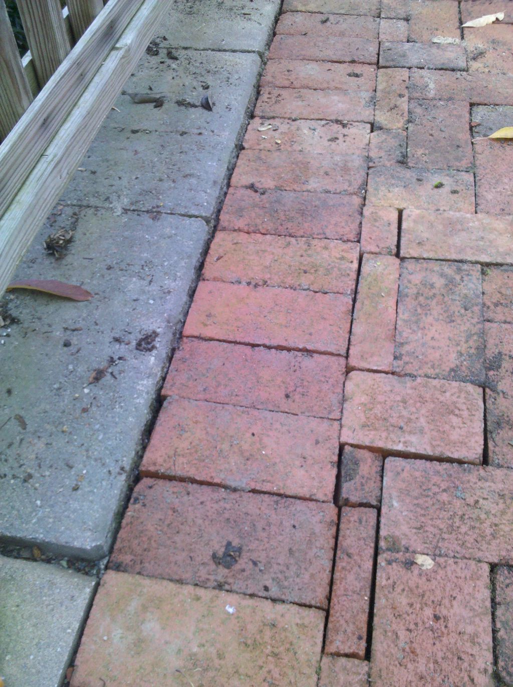 Brick pathway fixed and looking better after a min