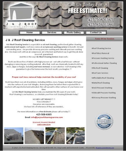 J & J Roof Cleaning Service