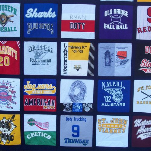 Have a t-shirt quilt made to have a lasting memory