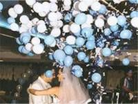 Fantastic!  A balloon drop during the bride and gr