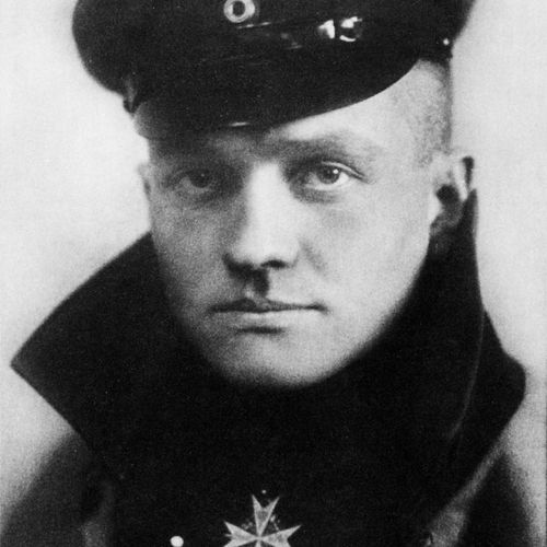 Manfred von Richthofen, The Red Baron, wearing the