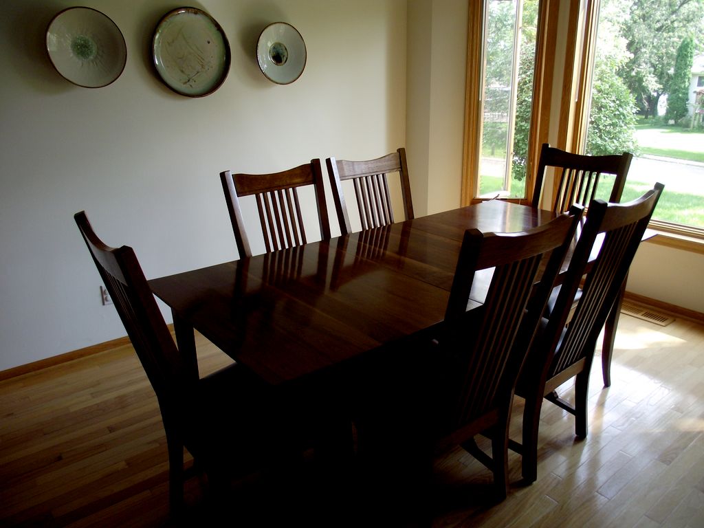 Completed on-site table touth up.  Hand rubbed to 