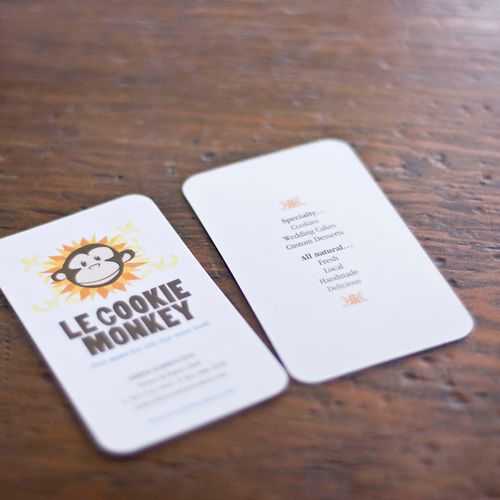 Le Cookie Monkey Logo and Card