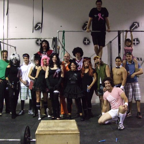Halloween Costume workout at the gym.