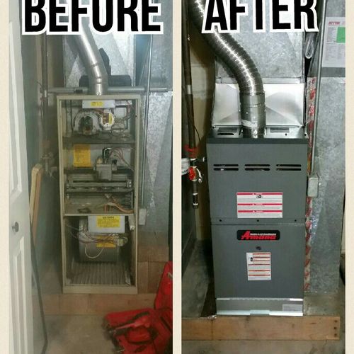 80% furnace change out, after another company bid.