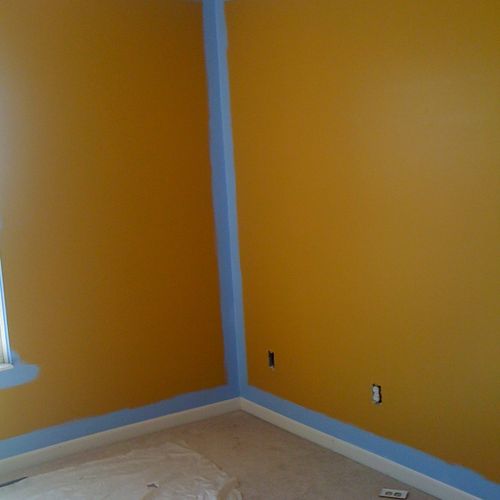yellow to blue room cut in.