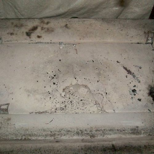 This is a bad refractory floor panel in a pre-fab 