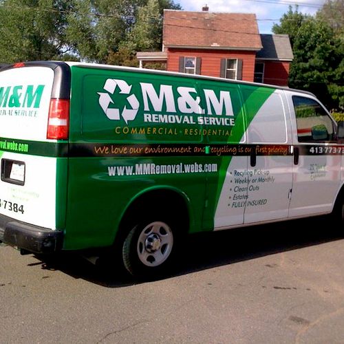 Our M&M Removal Service van. This is the van Mary 
