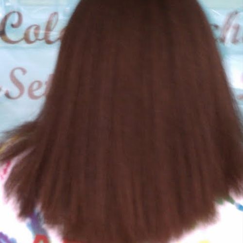 Eva's hair AFTER Global Keratin Treatment