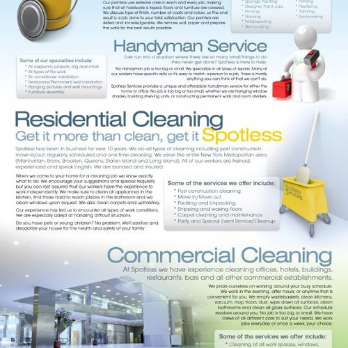 Commercial Cleaning & handymen Specialists