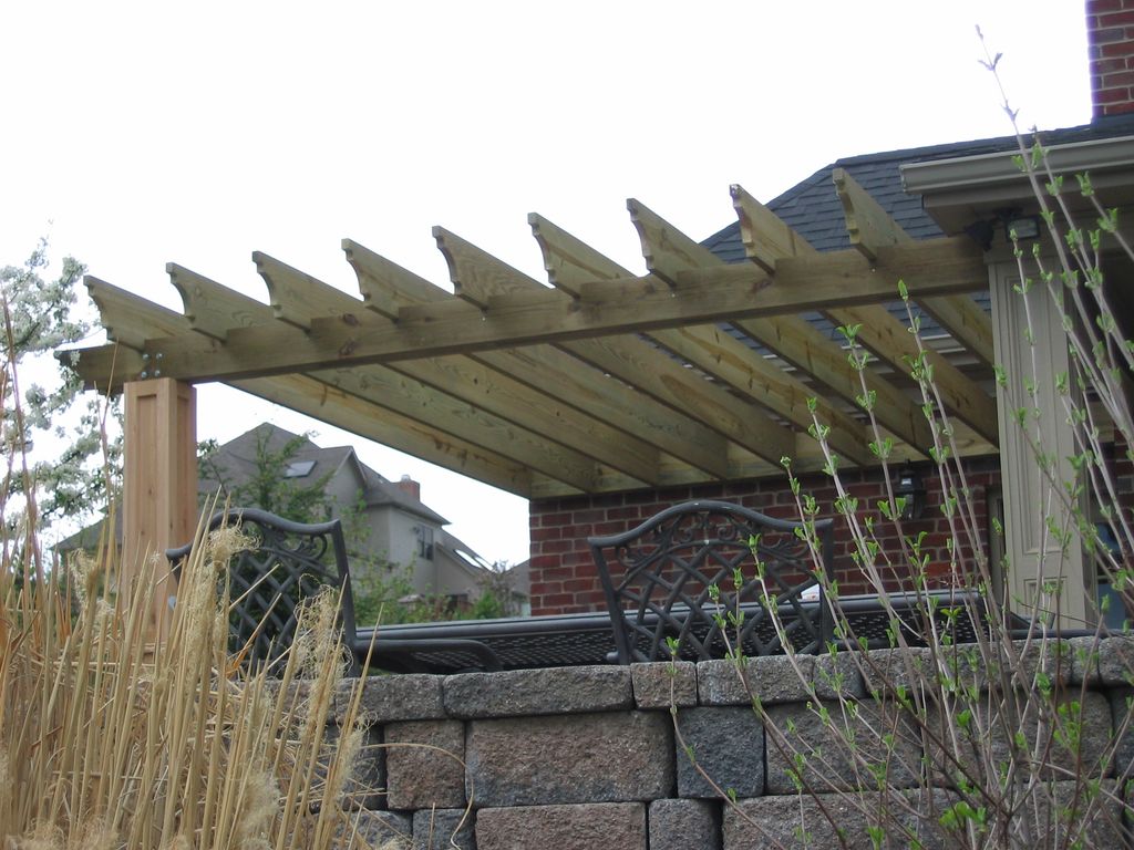 Pergola over patio