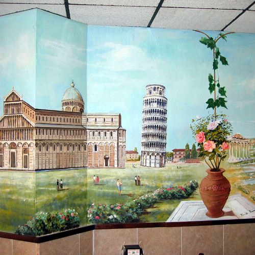 Mural painting done with Acrylic onto wall depicti
