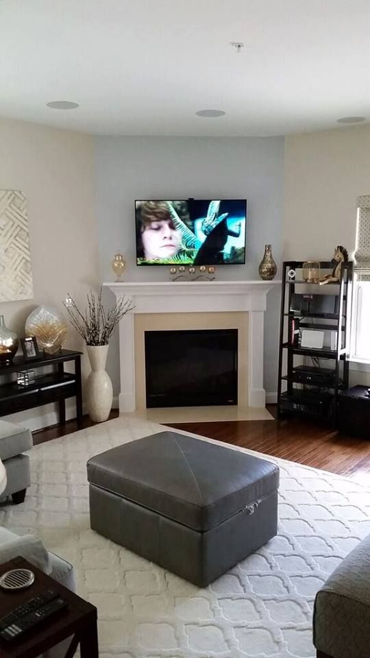 Living room with accent wall
