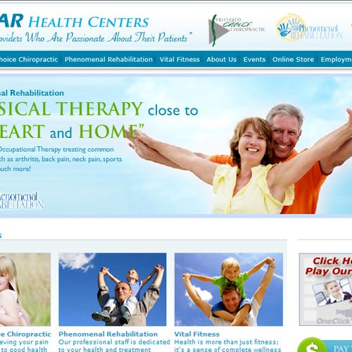 Website design for Stellar Health Center. The cust