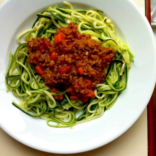 Bolognese & Zucchini Noodles #grainfree #glutenfre