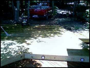 Custom deck on Lake Harding