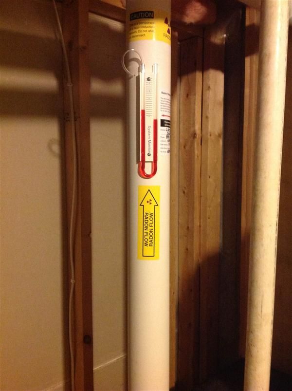 Radon U-Tube showing the vacuum pressure of the ra