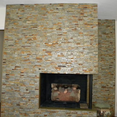 Mosaic fireplace