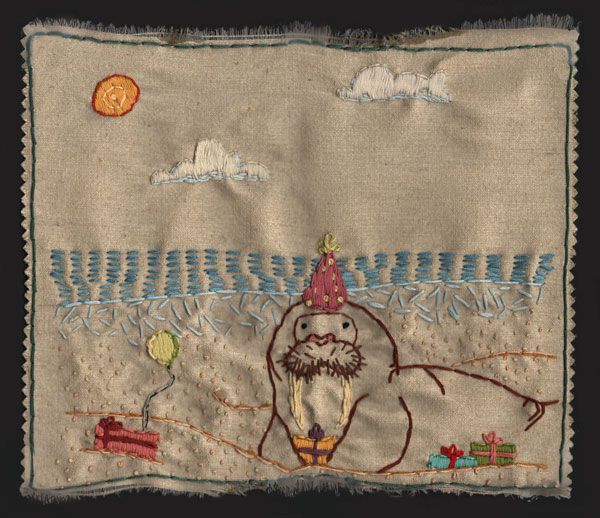 "It's My Birthday"

An embroidered piece on found 