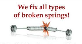 Garage door spring repairs available for all types