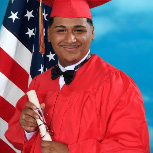 Graduation portrait by AMC school photographers