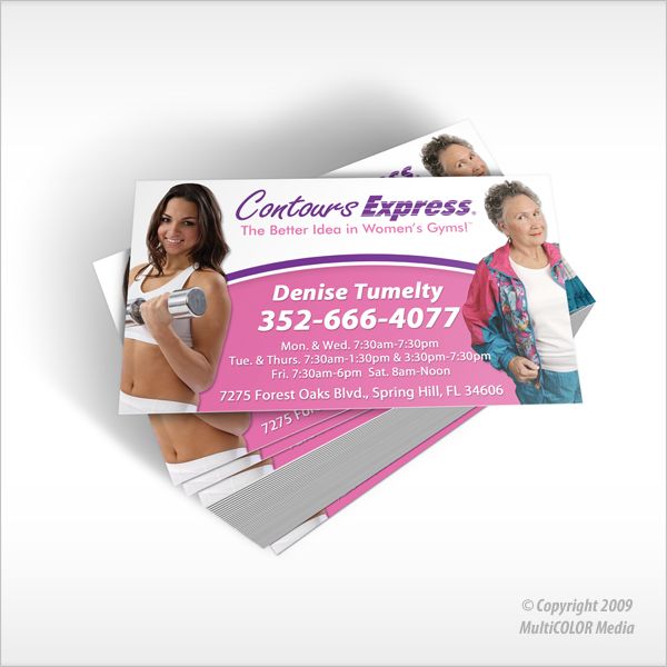 Contours Express Business Card Design - Copyright 