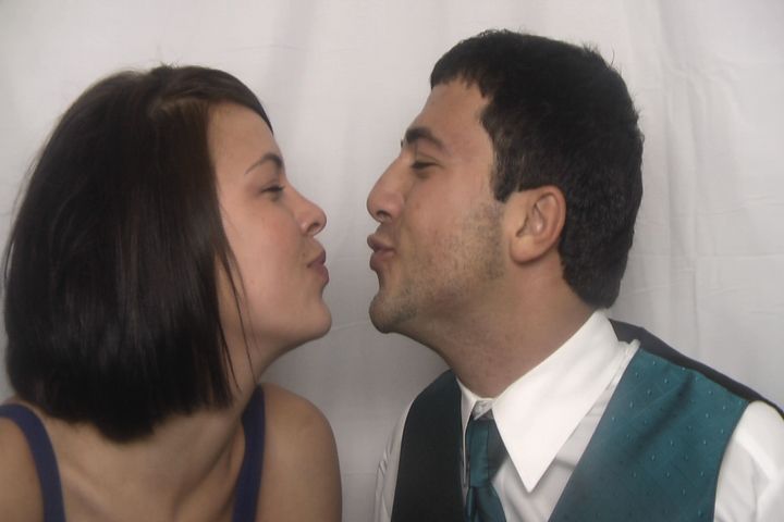 Two love birds in the wedding party!