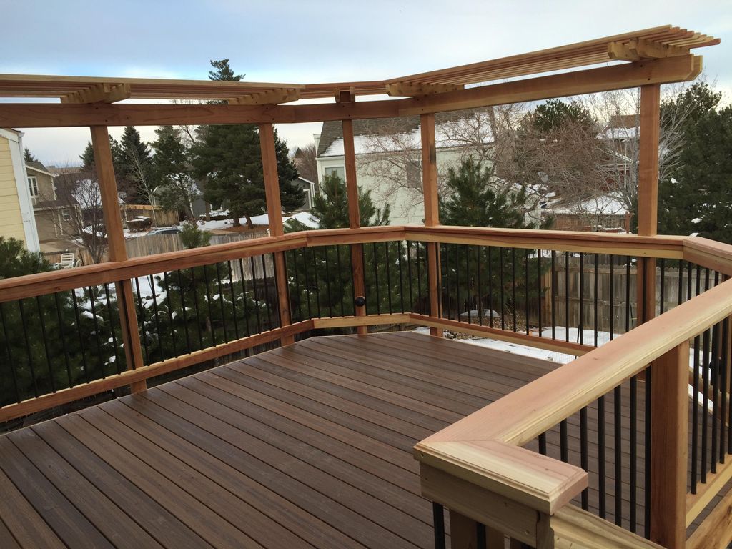 Evergrain composite decking with Cedar wrap, Fortr