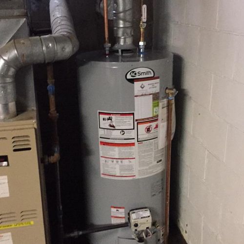 Standard and power vent water heater installations