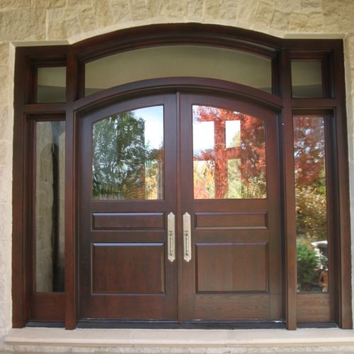 Exterior Stain and Finish Front Door System- Sikke