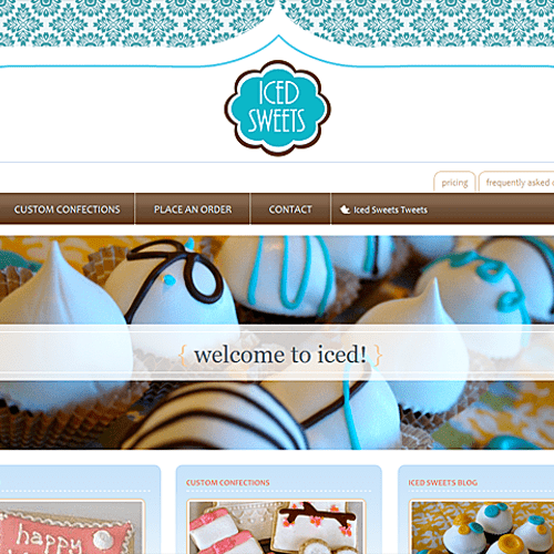 Iced Sweets Website and Graphic Design
