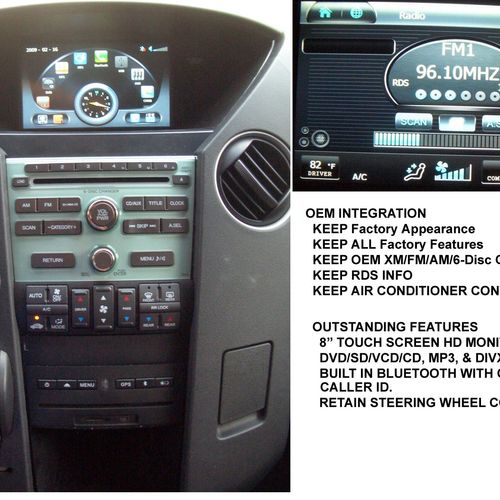 Before and after photo of navigation install