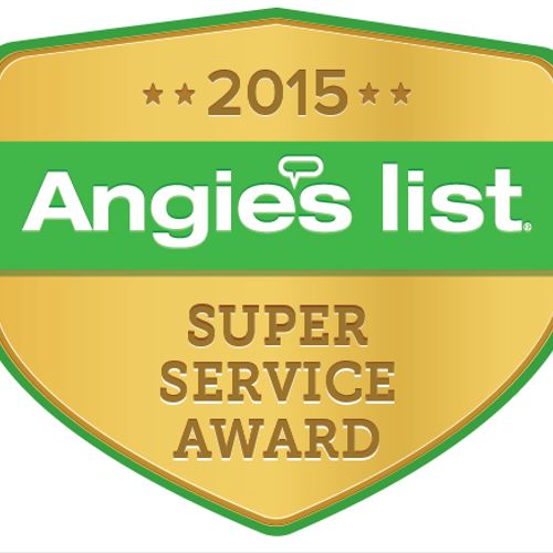 Awarded Angie's List "Super Service Award"