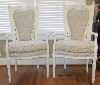 Throne Chairs, Newly upholstered