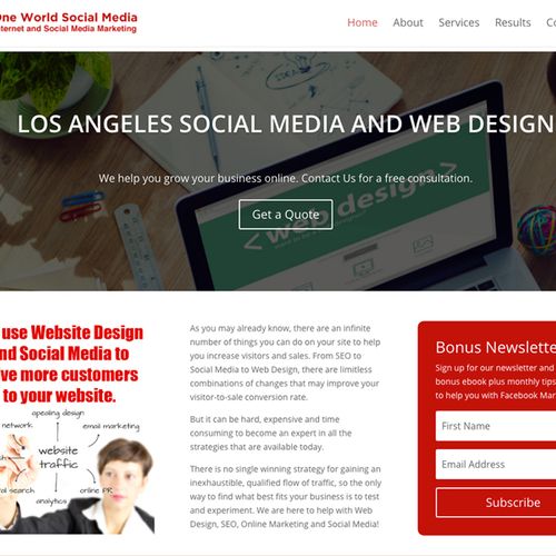 Social Media Business Website