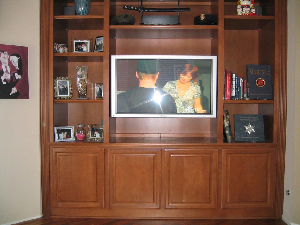 We get many inquiries to locate TVs inside niches 