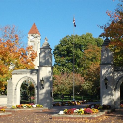 The Sample Gates at Indiana University in Blooming