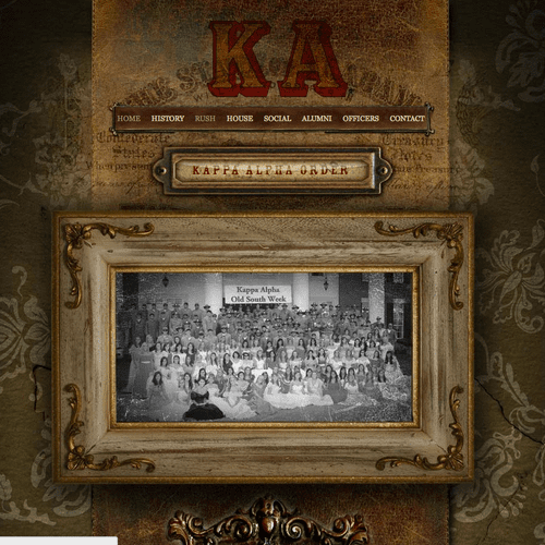 Web design for Kappa Alpha at Auburn Univeristy. S