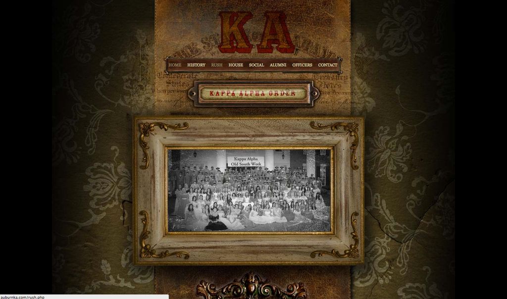 Web design for Kappa Alpha at Auburn Univeristy. S