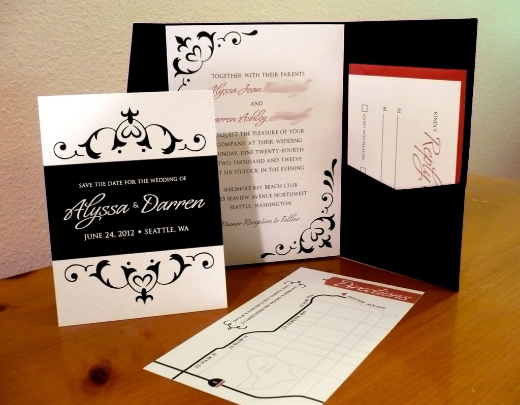 Wedding Invitation Pocketfold Suite. Copyright Â© 