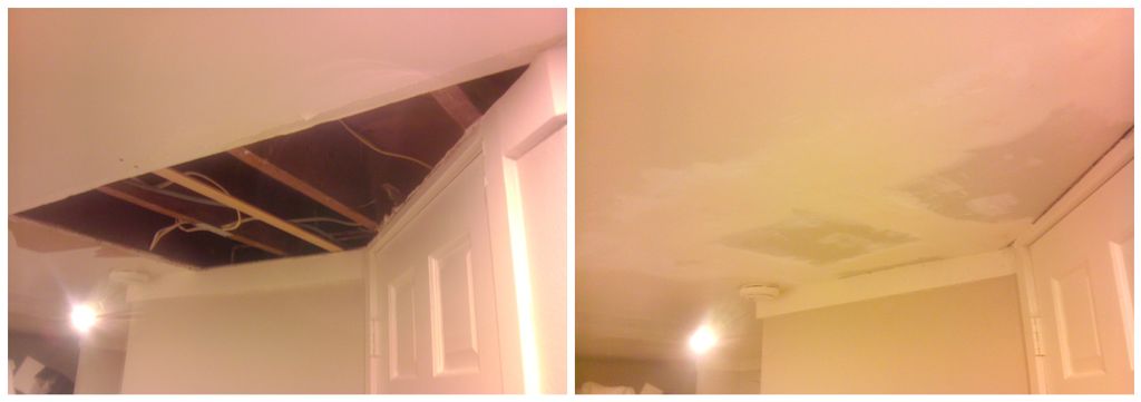 Post leak drywall repair