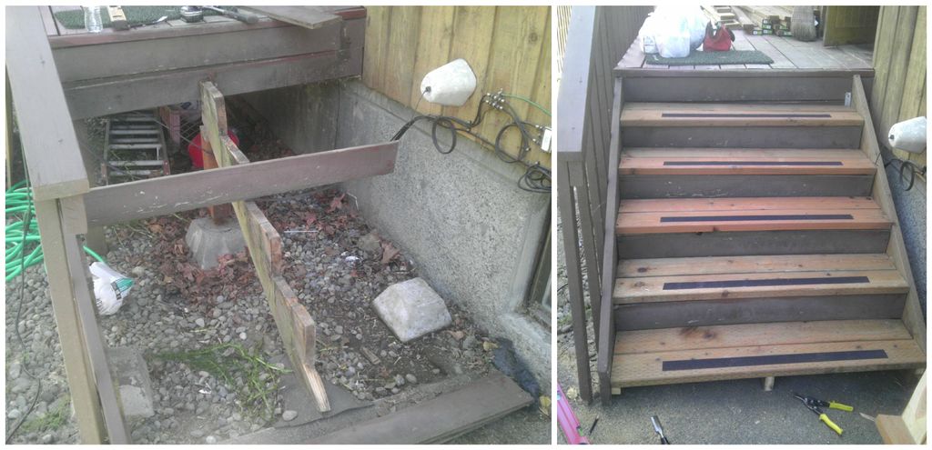Rotten stair rebuild