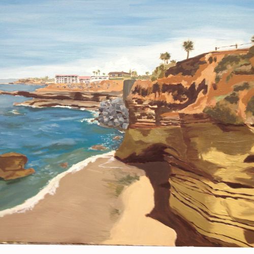 oil painting I did of Sunset Cliffs