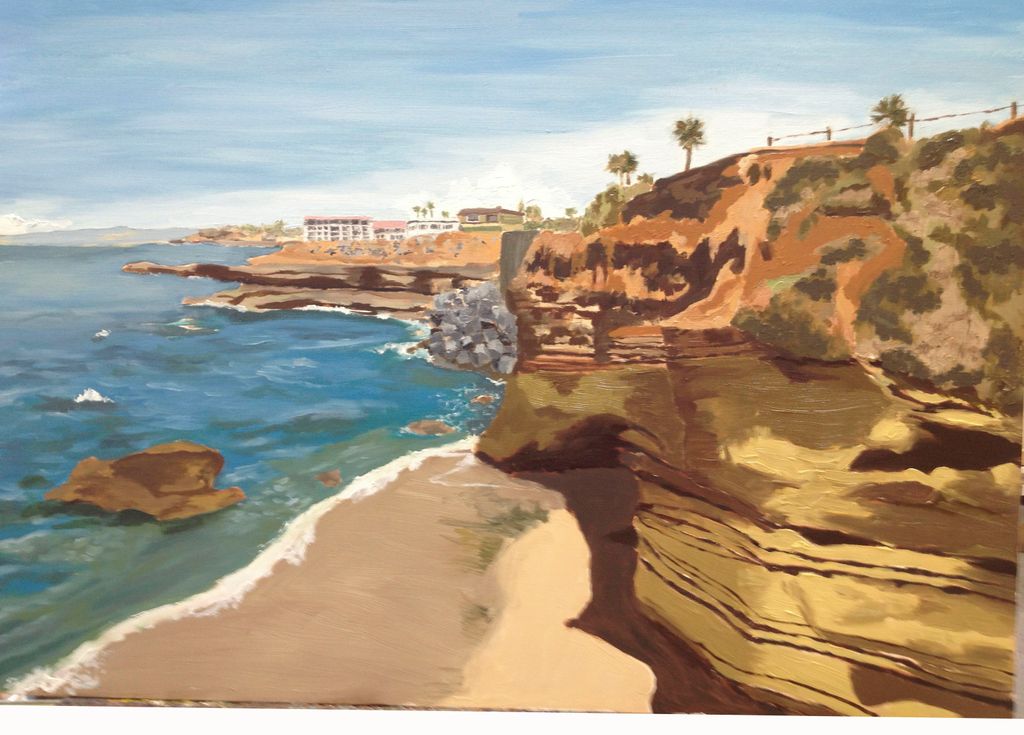 oil painting I did of Sunset Cliffs