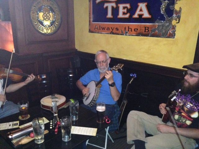 Playing Several Instruments at a Brandon's Celtic 