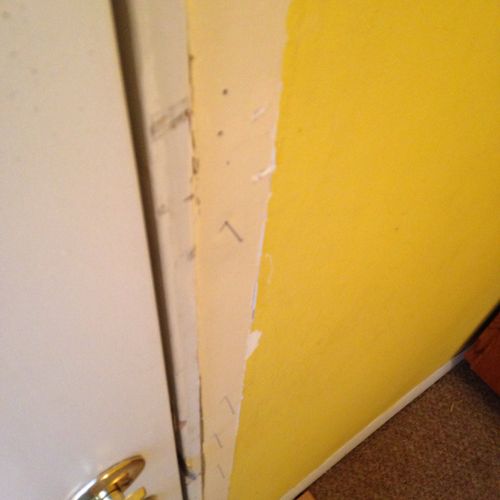 Replacing trim and weather stripping, caulking and