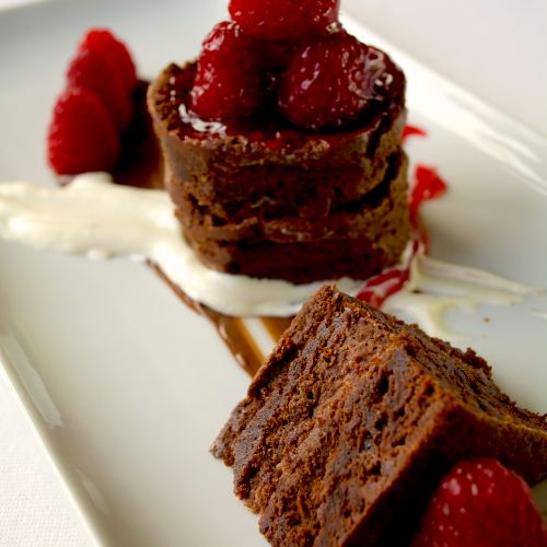 Chocolate-Hazelnut Torte with Raspberry and Three 