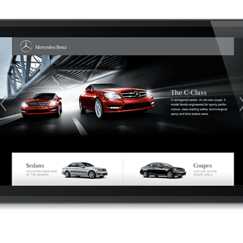Mercedes Benz Showroom Touchscreen App
