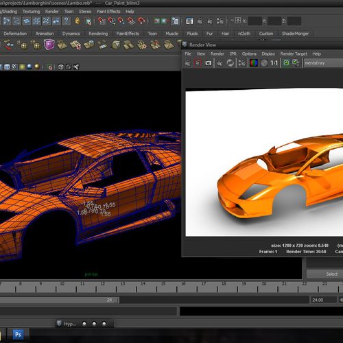 Project Lamborghini Color Testing in Orange Neon